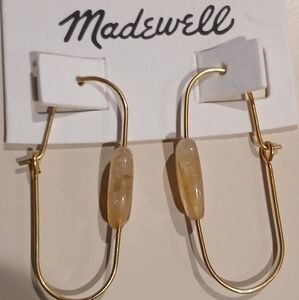 ✨️Madewell✨️ Stone Collectipn Citrine Medium Hoop Earrings🌟🌟🌟